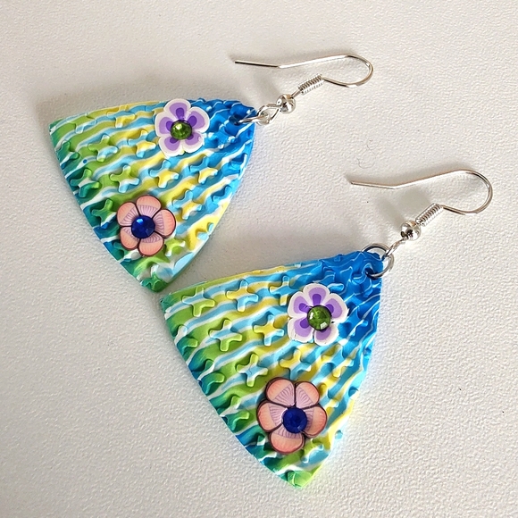 Polymer clay earrings - Picture 3 of 5